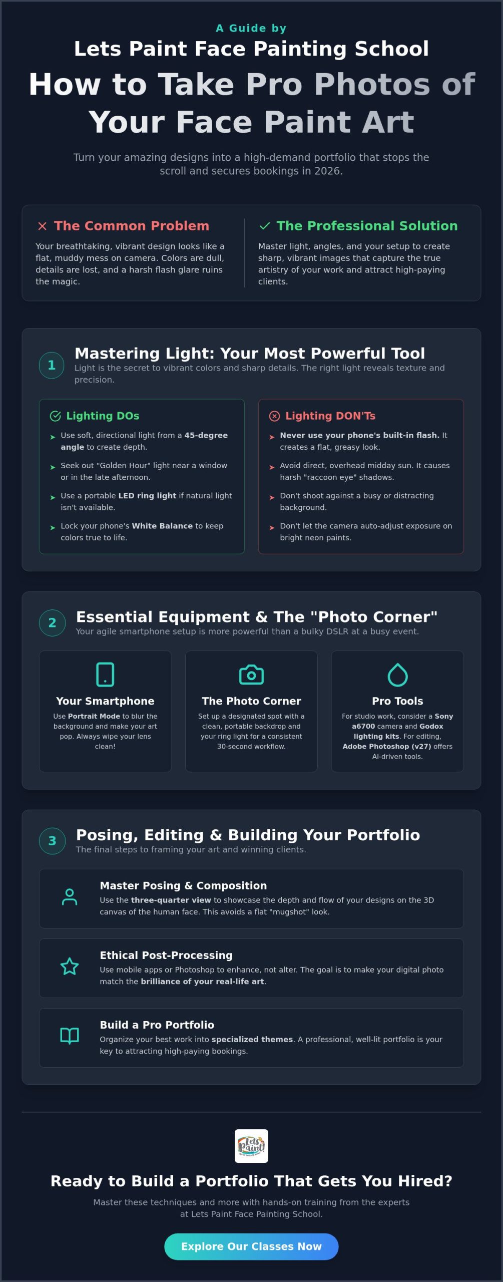 How to Take Good Photos of Your Face Paint Work: The 2026 Professional Guide