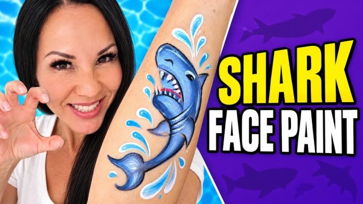 learn how to face paint a shark arm painting shark how to paint a shark
